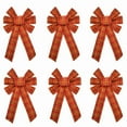 thumbnail image 1 of KOYPTL 6 Pcs Christmas Wreath Bows Tree Topper Bows Red Buffalo Plaid Christmas Decorations,Christmas Tree Hanging Ornament for Fireplace Staircase Indoor Outdoor Home Decor, 1 of 6