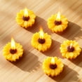 thumbnail image 1 of KOYPTL 6 Pcs Sun Flower Flame Candle Floating Scented Tea Candles Christmas Decorations for Wedding Receptions Holidays Party Home Decor Christmas Gifts for Friends Family Christmas Table Decorations, 1 of 6