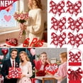 thumbnail image 1 of KOYPTL 6 Pcs Valentines Day Tree Bows Decorations with Pink Heart Decor 6*4.5 Inch Cloth Fabric Wrapping Bows for Valentines Day Gifts Wedding Holiday Party Home Decor, 1 of 7