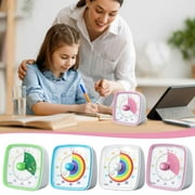 KOYPTL 60 Minute Visual Timer with Pause Function Cute Silent Timer with Rainbow for Classroom Teaching Task Kitchen 60 Minute Countdown Time Management for ADHD Aults Office Desk White