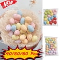 thumbnail image 1 of KOYPTL 60 Pcs Easter Speckled Eggs Neutral Plastic Fake Chicken Eggs 1.2" Textured Easter Decorations Pastel Bowl Vase Fillers Farmhouse Spring Decorations for Party Garden Vintage Home Table, 1 of 8