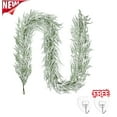 thumbnail image 1 of KOYPTL 6FT Artificial Christmas Snow Flocked Norfolk Pine Garlands,Realistic Touch Winter Pine Garland for Fireplace Mantel Table Display Festive Holiday Vine Indoor Outdoor Christmas Decorations, 1 of 7