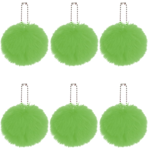 KOYPTL 6pcs Christmas Ball Ornaments,3.15 Inch Green Furry Plush Elf Ornaments For Christmas Party Tree,Soft Faux Fur Ball Ornaments For Home Party Supplies Fireplace Mantel Wall Decor(Green)
