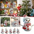 thumbnail image 1 of KOYPTL 6pcs-Christmas Tree Pendant with Gold Rope,Red White Christmas Snowman Hanging Ornaments for Christmas Wedding Birthday Party Interior Decoration & Room Wall Fireplace Window Festive Accessory, 1 of 5