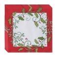 thumbnail image 1 of KOYPTL 80 Pack Christmas Paper Napkins Disposable Poinsettia Luncheon Napkins Decorative Xmas Tree Dinner Hand Napkin for Birthday Holiday Party Home Supplies, 6.5 x 6.5 Inch, 1 of 6