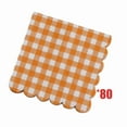 thumbnail image 1 of KOYPTL 80 Pcs Orange Gingham Napkins Disposable-Orange and White Checkered Paper Napkins-Scalloped Plaid Dinner Napkins for Baby Shower Picnic BBQ Birthday Wedding Party Supplies Xmas Decor, 1 of 6