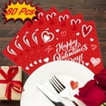 thumbnail image 1 of KOYPTL 80 Pcs Valentines's Day Paper Napkins Red Heart Disposable Napkins Valentines Day Tissues Tableware Decorations for Romantic Dinners Receptions Engagement Wedding Party Supplies Home Decor, 1 of 2