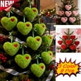 thumbnail image 1 of KOYPTL 9 Pcs Plush Heart Ornament Set Valentines Day Decorations for Tree 4.5 Inch Decorative Heart-shaped Ball Hanging Ornament with Ribbons for Garland Gift Wrapping Party Wedding Home Decor Green, 1 of 6