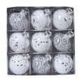 thumbnail image 1 of KOYPTL 9Pcs 3.14In Christmas Ball Ornaments Set for Tree,Shatterproof White Glittering Hanging Bulbs Pendants for Christmas Tree Porch Yard Holiday Decorations for Xmas Birthday Home Party Supplies, 1 of 6