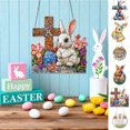 thumbnail image 1 of KOYPTL Acrylic Stained Glass Style Rabbit Window Hanging Ornaments,Artificial Lightweight Stained Glass Suncatcher for Home Doors Decor,2D Flat Rabbit Wall Decoration for Sunlit Space Easter Holiday, 1 of 7