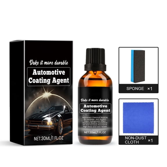 KOYPTL Advanced Car Quick-Acting Coating Agent Spray,Quick Effect Coating Agent for Car Paint Protect,Long-Lasting Waterless Wash Scratch Polish,Multifunctional Oil Film Emulsion Glass Cleaner 30ml