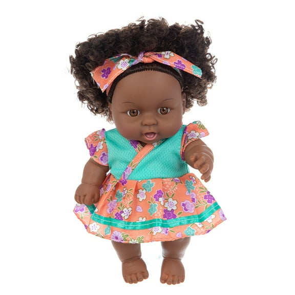 KOYPTL American Black Doll Clothes for 8 Inch Baby Doll,Doll Clothes Accessories with An Elegant Dress for Baby Girl Doll,Doll Clothes Use for Christmas Holiday Birthday,Gifts for Girl 3+ Years Old