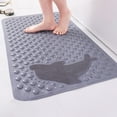thumbnail image 1 of KOYPTL Anti-Slip Shower Mat 27.5"x13.7" with Suction Cups Foot Scrubber,Soft Machine Washable Non-Slip Bathtub Mat with Drain Holes & Small Raised Dots for Bathroom Floor Bathtub Comfortable Massage, 1 of 6