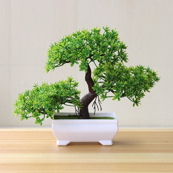 KOYPTL Artificial Bonsai Tree Cloud Pine Bionic Plant Indoor Small Fake Plants Decor Garden Desk Home Desktop Office Bathroom Shelf Bedroom Living Room Decorations Gifts for Family Friends Women