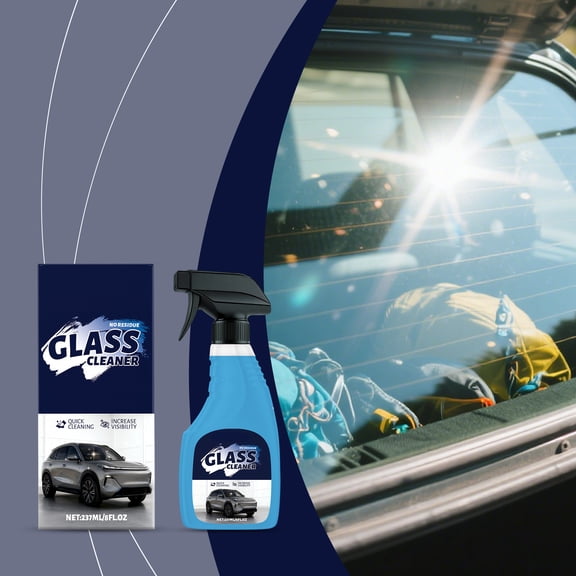 KOYPTL Automotive Glass Cleaner Spray,237ml Streak-Free Formula for Windshields and Windows,Quick Cleaning,Improves Visibility,No Residue Left Behind
