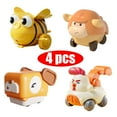 thumbnail image 1 of KOYPTL Baby Animals Press Car Toys Set for Toddlers 6-12 8-18 Months,Touch & Go Moving for Boys Girls,Crawling Tummy Time Toy for 1 2 Years Old Gift for Christmas Stocking Stuffers Birthday -Orange, 1 of 10