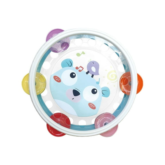 KOYPTL Baby Tambourine Music Instrument For Newborns 0-6-12,Cute 6 Inch Montessori Sensory Toys Preshool Educational Musical Learning Toys For Toddlers Boys Girls 2 3 4+,Christmas Birthday Gift