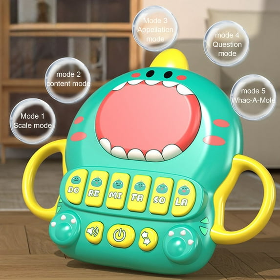 KOYPTL Baby Toys 6-12 Months Dinosaur Piano Music Light Up Toys for Toddlers 1 Years Old,Handheld Drum Sensory Toys Early Learning Interactive Piano Keyboard Toys Gift for Christmas Birthday Presents