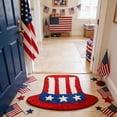 thumbnail image 1 of KOYPTL Bathroom Rug Independence Day Decoration,4th of July USA Flag Tuft Bath Mat Non Slip Hat Shaped Washable Absorbent Flag Shower Rug Carpet Front Door Floor Mat for Home Bathroom Decor, 1 of 6