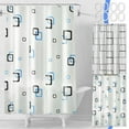 thumbnail image 1 of KOYPTL Bathroom Shower Curtain with 8 Plastic Hooks for Bathtub Thickened White Shower Curtain Liner Washable Quick-Dry and Odorless Minimalist Semi-Transparent Plaid Design 48×72″, 1 of 6