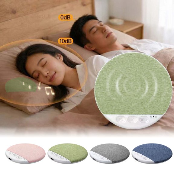 KOYPTL Bluetooth Speaker,Bluetooth Stereo Bass Pillow Speaker for Sleeping,Mini Bone Conduction Bluetooth Sleep Aid with White Noise Timer,Flat & Ultra-Thin,Auto-Off Function for Deep Sleep (Green)