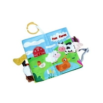 KOYPTL Busy Board Quiet Book for Toddlers Kids 1 2 3 4 5 Years Old,Soft Tearproof Chewable Animals Story Book Preschool Learning Sensory Toy for Boys Girls Christmas Stocking Stuffers Birthday Gifts