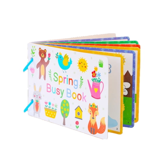 KOYPTL Busy Book for Toddlers 0-6 8-12 Months,Infant Crinkle Toy for Early Educational Tear Flip,Tummy Play Time Cloth book Serson Sensory Toy for Learning Crawling Toy Christmas Birthday Presents