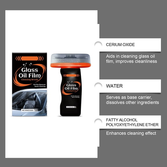 KOYPTL Car Glass Cleaner Oil Film Cleaning Brush, Glass Guard, Windshield Cleaner Tool for Automotive Windshield/Window/Mirror Cleaning, Improve Driving Visibility, Safe Driving