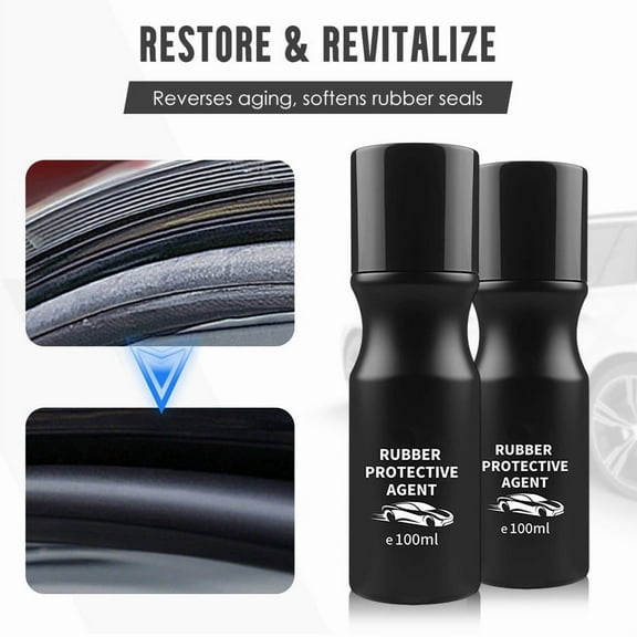 KOYPTL Car Rubber Seal Protectant,Car Door Seal Protectant Strip Lubrication Conditioner,Black Plastic Car Trim Restorer Agent,Trunk Window Track Lubricant & Seals for All Vehicles Long-time