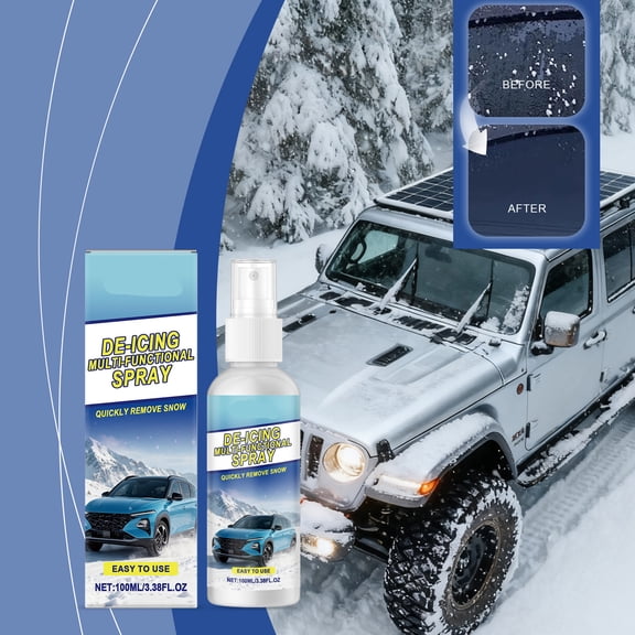 KOYPTL Car Windshield Snow Melting Coating Spray,Automotive Anti-Fog Ice Freezer Frost Remover Spray for Truck Garage Mirrors Key Locks Accessory Cleaner,Windshield Deicer Spray Quickly Snow Melting