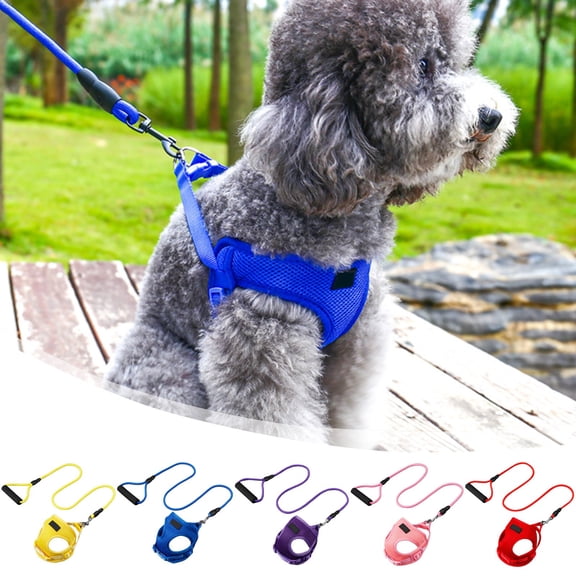KOYPTL Cat & Dog Vest Harness - All Weather Mesh, Reflective Strap, Adjustable Step-in Harness for Small Pets Red