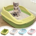 thumbnail image 1 of KOYPTL Cat Litter Box for Kittens Open Litter Box with High Sides Detachable Small Pet Toilet Efficient Sifting Litter Box System for Cats(Extra Large), 1 of 7