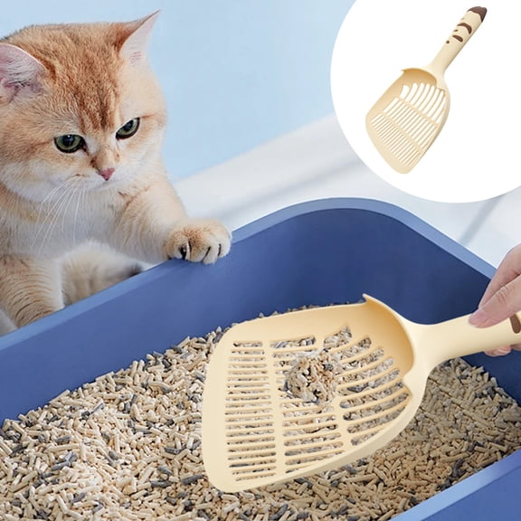 KOYPTL Cat Litter Scoop, Kitty Litter Scoop, Cat and Dog Poop Collector, 3-Layer Mesh Design, Cute Cat Paw Handle, Easy Clean Plastic Scooper