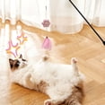thumbnail image 1 of KOYPTL Cat Teaser Wand with Replaceable Feathers,Durable Teasing Sticks with Extendable & Retractable Wand,Interactive Hands Plume Cat Toy Fishing Pole for Bored Kitty Indoor/Outdoor Play & Exercise, 1 of 6