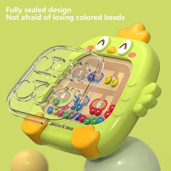KOYPTL Chick Drawing Board Digital Puzzle Toy for Toddlers Kids Ages 3 4 5 6 7+,Pen Movements Bead Walking Maze Game Early Education Training for Boys Girls Chrismtas Stocking Stuffers Birthday Gift