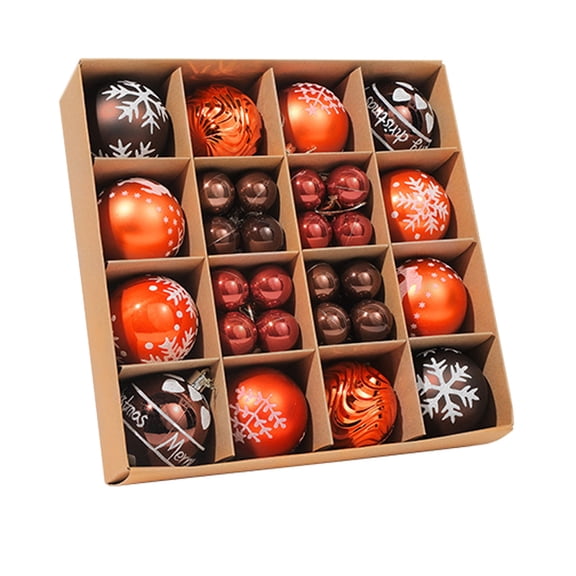 KOYPTL Christmas Ball Ornaments Set for Tree with Box,Shatterproof Glittering Hanging Bulbs Pendants for Christmas Tree Porch Lawn Yard Holiday Decorations for Xmas Birthday Home Party Supplies