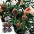 thumbnail image 1 of KOYPTL Christmas Balls Ornaments Set,4 Pcs Elegant Velvet Shatterproof Balls Made Of High Quality,Flocked Glitter Christmas Tree Balls For Xmas Tree Holiday Wedding Party Decorations(6cm Brown), 1 of 6
