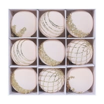 KOYPTL Christmas Balls Ornaments Set,9 Pcs Elegant Velvet Shatterproof Balls Made Of High Quality,Flocked Glitter Christmas Tree Balls For Xmas Tree Holiday Wedding Party Decorations(8cm Pink)