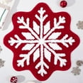 thumbnail image 1 of KOYPTL Christmas Bathroom Rug 40*40cm Snowflake Bath Mat for Holiday Decor Soft Welcome Mat Non Slip Washable Durable Bathtub Rug Kitchen Rug for Entryway Indoor Outdoor Front Door Home Decor, 1 of 6