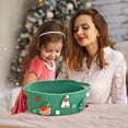 thumbnail image 1 of KOYPTL Christmas Cotton Handmade Storage Basket with Handles-12 inch,Christmas Round Rope Souvenir Gift Box Storage Bucket,Reusable Woven Containers for Candy Snacks Fruit Wine Sundries-Green, 1 of 6