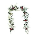 thumbnail image 1 of KOYPTL Christmas Decorations Eucalyptus Garland,71 Inch Green Leaves Wreath Vines Garlands Decorations,Artificial Red Berry Garland for Fireplace Mantle Indoor Outdoor Party Home Decor, 1 of 6