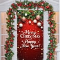 thumbnail image 1 of KOYPTL Christmas Door Cover,35 X 71 Inch Merry Christmas Fabric Front Door Banner For Indoor Outdoor Decor,Backdrop Banner Hanging Cover Decorations For Winter Festival New Year Christmas Decorations, 1 of 6
