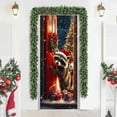 thumbnail image 1 of KOYPTL Christmas Door Cover for Front Door,Cute Animal Banner Background Santa Door Hanging Banner Christmas Decorations for Winter Holiday Xmas New Year Home Party Outdoor Decor 71 X 35 Inch, 1 of 6