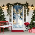 thumbnail image 1 of KOYPTL Christmas Door Cover For Front Door,Reindeer Banner Photo Backdrop Background Door Hanging Cover Decorations For Winter Holiday Eve New Year Home Party Christmas Decor 71 X 35 Inch, 1 of 6