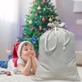 thumbnail image 1 of KOYPTL Christmas Gift Bags with Drawstrings,Large Reusable Xmas Present Bags Fabric Cloth Sacks for Halloween Christmas Thanksgiving Party Stocking Storage（White）, 1 of 6