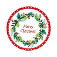 thumbnail image 1 of KOYPTL Christmas Paper Plates and Napkins,Disposable Tableware Xmas Garland Round Plates,9"(24-Pack) Merry Christmas Table Decorations for Holiday Party Table Settings Celebrations Indoor Home Decor, 1 of 6