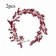 thumbnail image 1 of KOYPTL Christmas Red Berry Garland Set of 2,6Ft Artificial Red and Burgundy Berry Christmas Garland for Mantle Indoor Outdoor Fireplace Christmas Decoration for Winter Holiday New Year Home Decor, 1 of 7