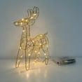 thumbnail image 1 of KOYPTL Christmas Reindeer Table Decorations,Glow Iron Reindeer with 30 Led Light,Battery Operated Christmas Lights Decorations for Holiday Xmas Tree Home Indoor Decor Gift, 1 of 8