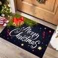thumbnail image 1 of KOYPTL Christmas Rugs for Front Door,40*60cm Merry Christmas Bathroom Rug with Non Slip Backing Washable Durable Dirt-resistant,Kitchen Doormat for Porch Entrance Indoor Outdoor Home Decor（Black), 1 of 6