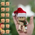 thumbnail image 1 of KOYPTL Christmas Shaking Feet Wooden Man,Tabletop Santa Hat Man Figure-12 Expressions,Festive Handmade Little Wood Ornaments,Gift for Car Dashboard Fireplace Bedroom Decor Christmas Stocking Stuffers, 1 of 8